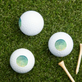 Balles De Golf Vert jaune Mandala Inspiration Harmony Flower (Herbe in situ)