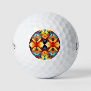 Balles De Golf Vibes vintages Dans Les Couleurs : Formes Géométri