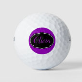 Balles De Golf Vibrant, Violet Gras Personnalisé (Devant)
