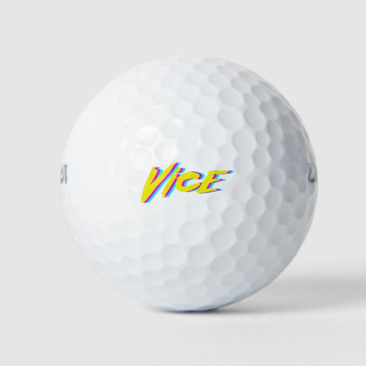 Balles De Golf VICE Neon Retro Graphic (Devant)