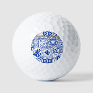 Balles De Golf Victorian Majolica : Patchwork Tile Motif.
