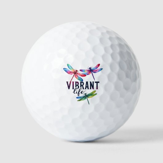 Balles De Golf Vie vibrante - libellule artistique (Recto)