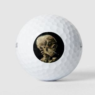 Balles De Golf Vincent van Gogh - Crâne avec cigarette allumée