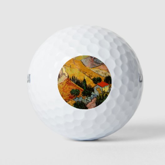 Balles De Golf Vincent van Gogh - Paysage, Maison et Plowman (Devant)