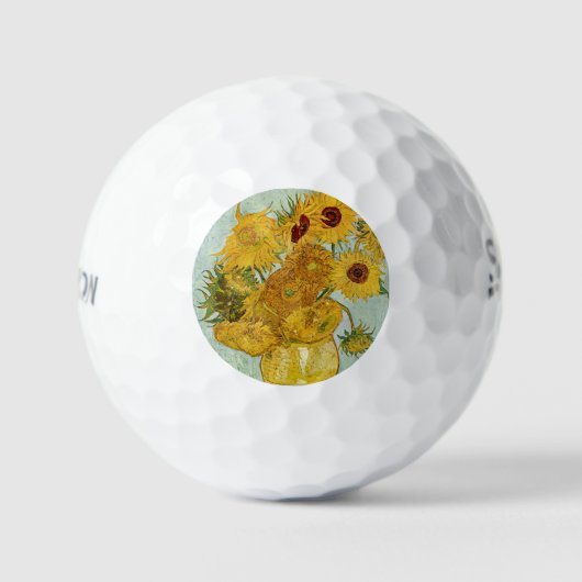 Balles De Golf Vincent Van Gogh - Vase avec douze tournesols (Recto)