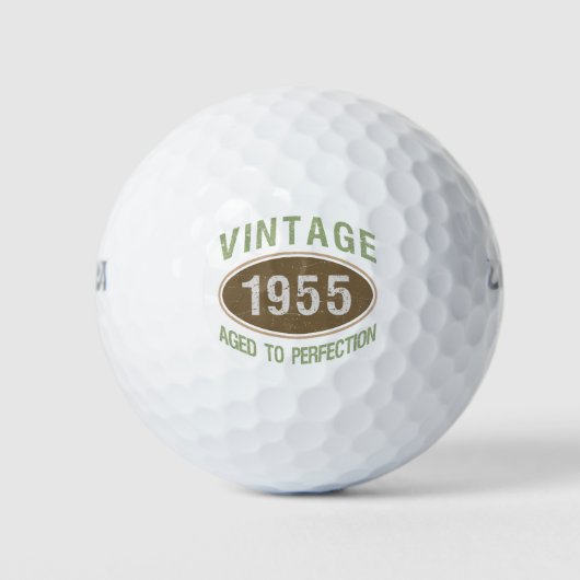 Balles De Golf Vintage 1955 70e anniversaire (Devant)