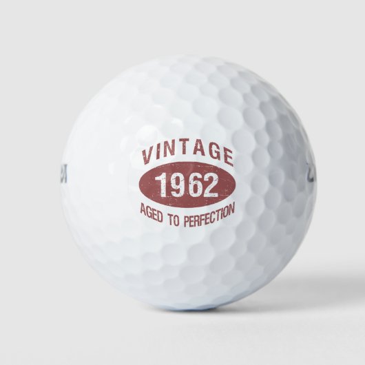 Balles De Golf Vintage 1962 60e anniversaire (Devant)