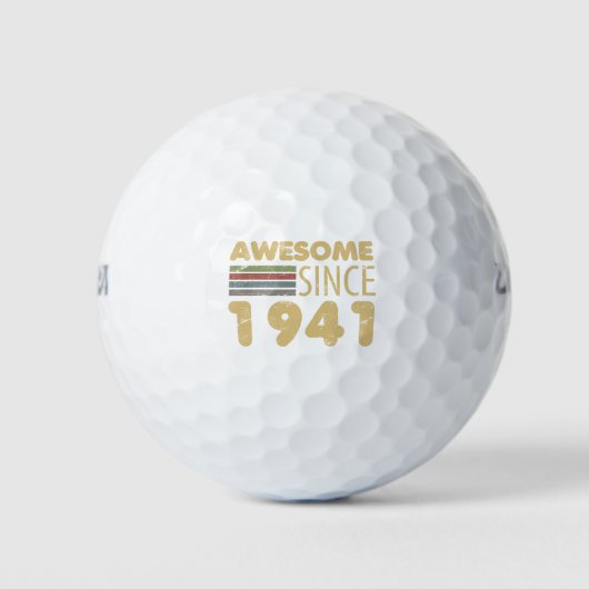 Balles De Golf Vintage fantastique 1941 80e anniversaire (Devant)