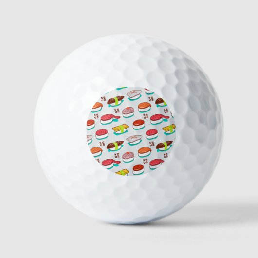 Balles De Golf Vintage nigiri sushi, motif doodé (Recto)