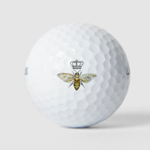 Balles De Golf Vintage Queen Bee Royal Crown Honeycomb Beige