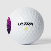 Balles De Golf Violet rose ombre faux parties scintillant scintil (Logo)