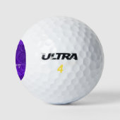 Balles de golf violettes Anniversaire (Logo)