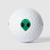 Balles De Golf Visage Alien (Devant)