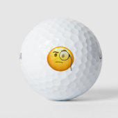 Balles De Golf Visage avec Monocle - Emoji (Devant)