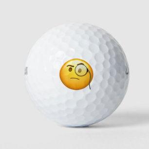 Balles De Golf Visage avec Monocle - Emoji