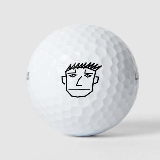 Balles De Golf Visage de l'homme (Devant)