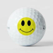 Balles De Golf Visage Jaune Souriant Classique (Recto)