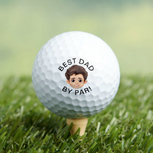 Balles De Golf Visage personnalisé Meilleur papa Par Nouveau Papa
