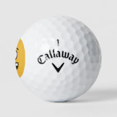 Balles De Golf Visage souriant avec bouche ouverte (Logo)