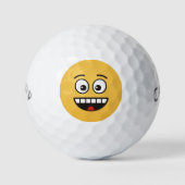 Balles De Golf Visage Souriant Avec Bouche Ouverte (Devant)