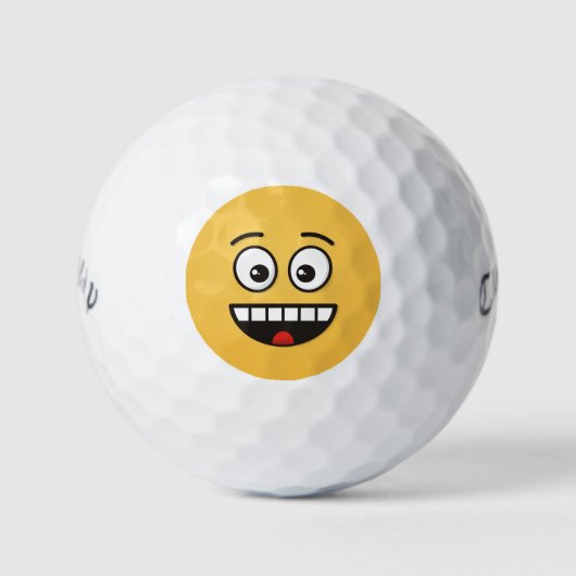 Balles De Golf Visage souriant avec bouche ouverte (Devant)