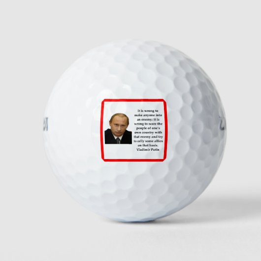 Balles De Golf Vladimir Poutine (Devant)