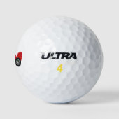 Balles De Golf Voiture de course rouge monogrammée (Logo)