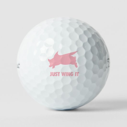 Balles De Golf Voler Cochon Juste Aile It Golf Balls (Recto)
