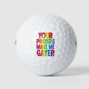 Balles De Golf Vos prières me rendent plus gai Drapeau de la fier