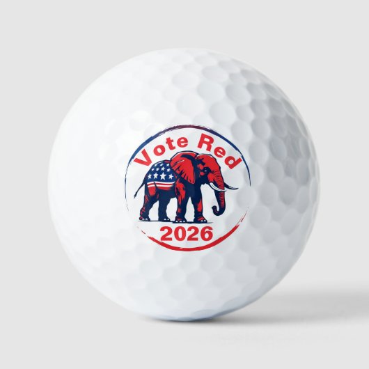 Balles De Golf Vote Red 2026 (Recto)