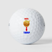 Balles De Golf Voter Trump Cravate rouge et sourire image Trump (Devant)