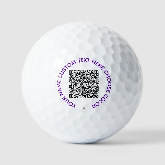 Balles De Golf Votre code QR numérisation et le texte personnalis (Recto)