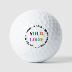 Balles De Golf Votre design Logo Texte Timbres Golf Balls Modèle