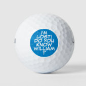 Balles De Golf Votre message Fun Retro Bande Dessinée (Devant)