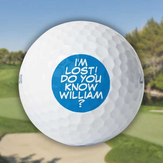 Balles De Golf Votre message Fun Retro Bande Dessinée