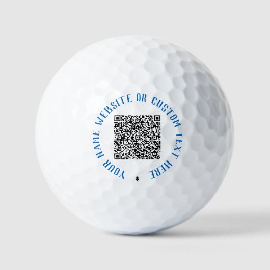 Balles De Golf Votre QR Code Scan Custom Text Timbres Golf Balls (Recto)
