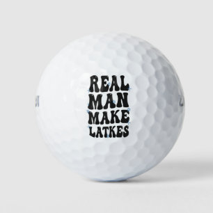 Balles De Golf Vrai homme fait des latkes drôles groovy Hanukkah