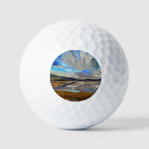 BALLES DE GOLF VUE DU LAC