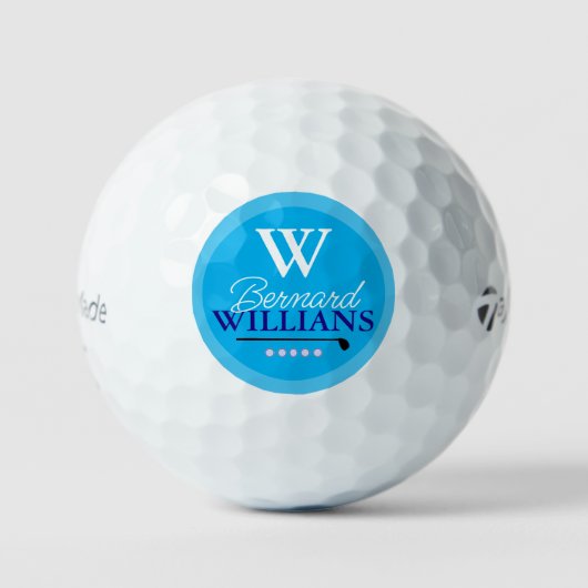Balles De Golf W Monogramme Couleur bleu monogramme (Recto)