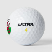 Balles De Golf Wales Welsh Red dragon Cymru Drapeau Voyage (Logo)
