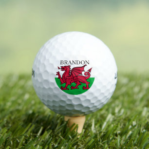 Balles De Golf Wales Welsh Red dragon Cymru Drapeau Voyage