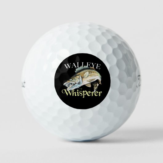 Balles De Golf Walleye Whisperer Dark Arrière - plan Golf Balls (Recto)