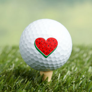 Balles De Golf Watermelon Heart Valentine's Day Free Palestine