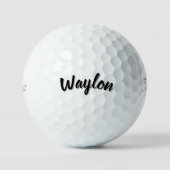 Balles De Golf Waylon nom en lettrage courbe, (Recto)