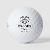 Balles De Golf Wedding Rings Usher (Devant)