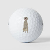 Balles De Golf Weimaraner personnalisé (Devant)