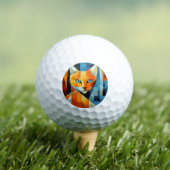 Balles De Golf Whiskers Abstraits : Chat orange (T-shirt Insitu)