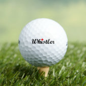 Balles De Golf Whistler Canada Script Texte Petite feuille d'érab (T-shirt Insitu)