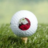Balles De Golf White and Red Poinsettias (T-shirt Insitu)