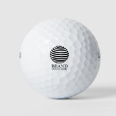 Balles De Golf White Custom Business Logo Entreprise (Devant)